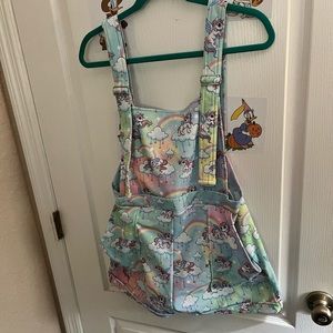 BlackMilk Clothing So Cute I Could Puke Short Overalls RARE- FLASH SALE